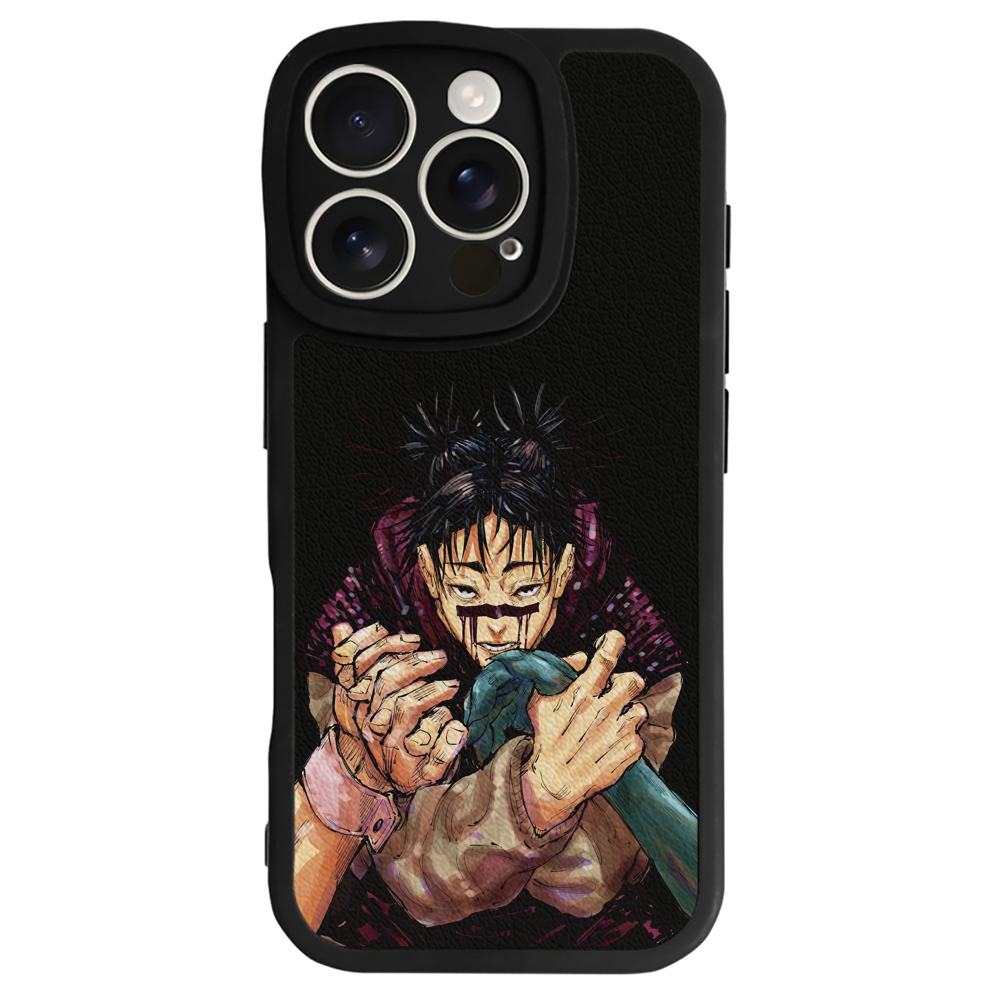 （画像用） 呪術廻戦 Jujutsu Kaisen 【iPhone 16シリーズ対応】シリコンスマホケース（レザー調） 材質：シリコン